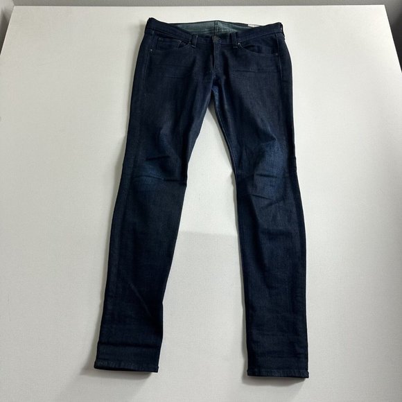 Rag‎ & Bone JEAN The Skinny Leg Jeans Blue Olive Harrow Dark Wash Size 30x30 - Picture 1 of 8